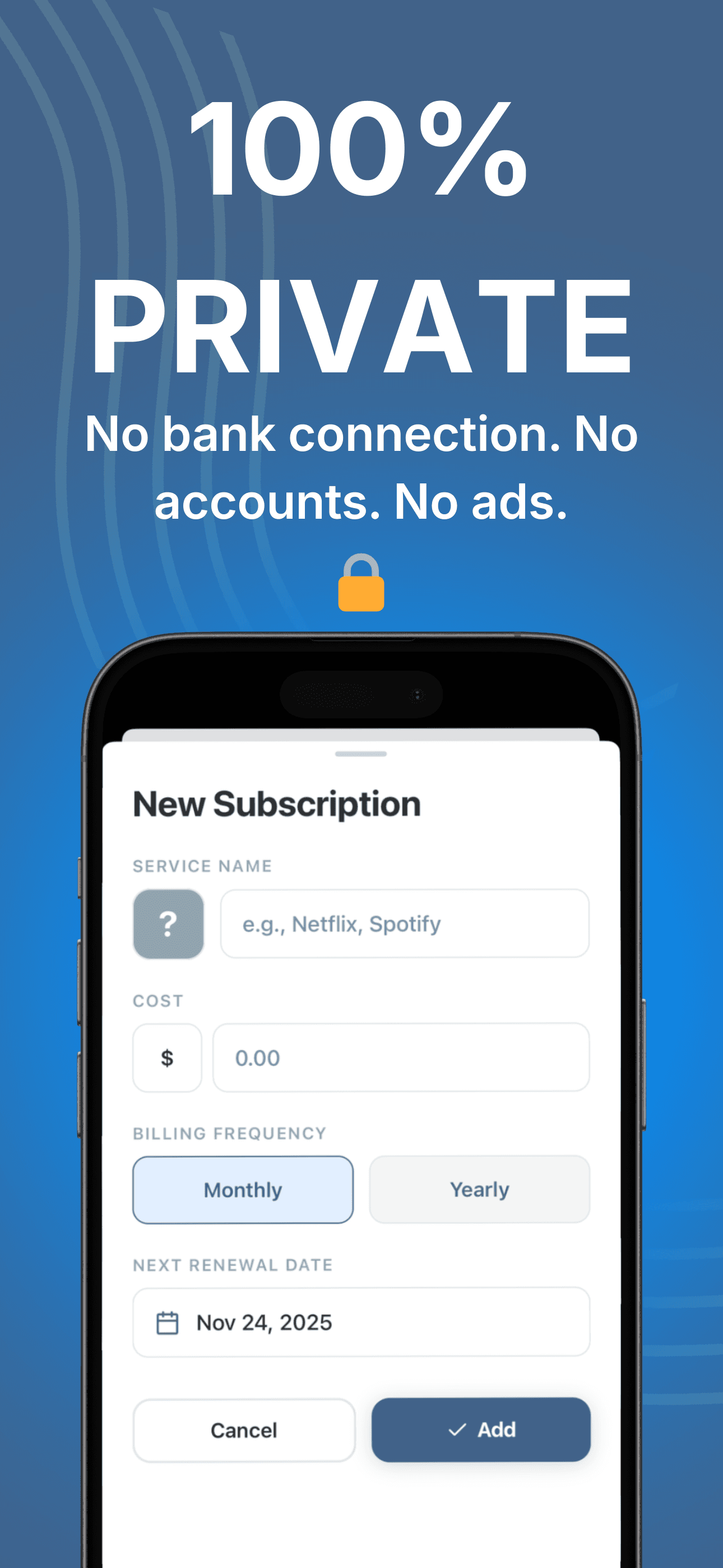 SubMind mobile UI
