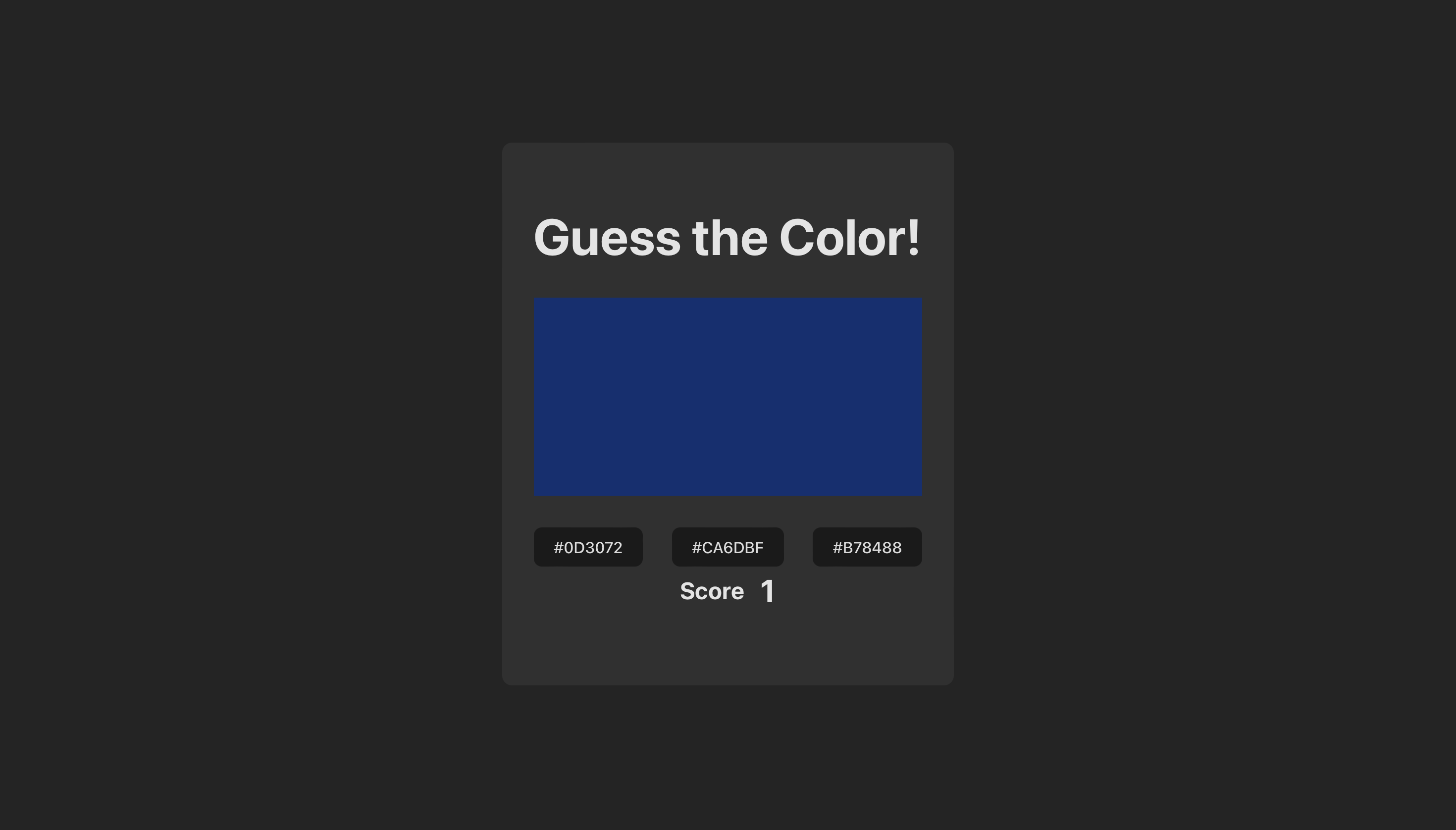 Guess the Color!