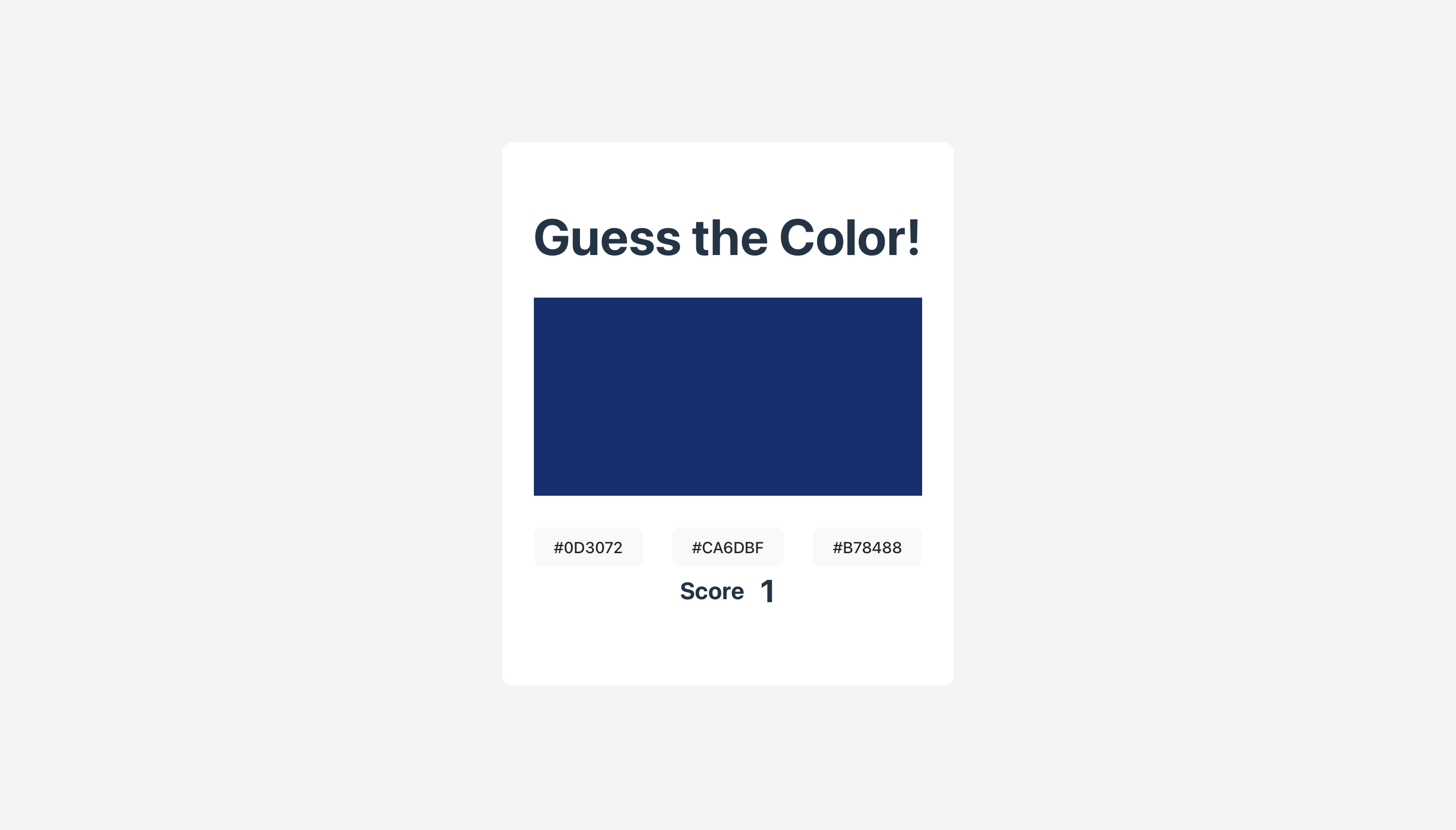 Guess the Color!